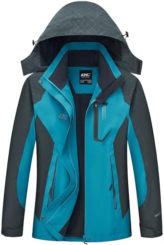 Diamond Candy Women's Waterproof Hooded Rain Jacket - X-Large Blue