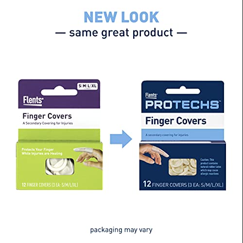 First Aid Finger Covers – Assorted Sizes, 12 Count (3 Each S/M/L/XL)