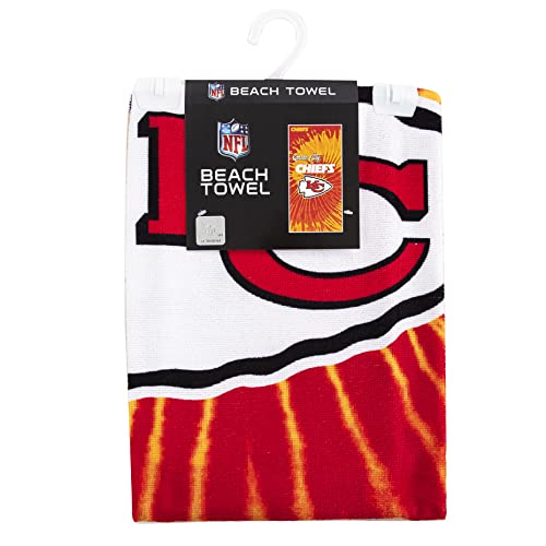 Kansas City Chiefs Beach Towel - 30" x 60" Psychedelic Design