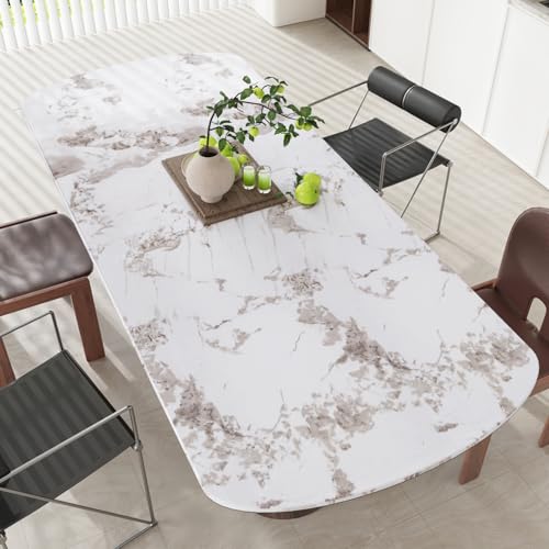 CRE8TIVE Matte Onyx White Marble Contact Paper for Cabinets Drawers 12"x80" Marble Wallpaper Peel and Stick Countertops Waterproof Self Adhesive Granite Countertop Contact Paper for Kitchen Table Desk