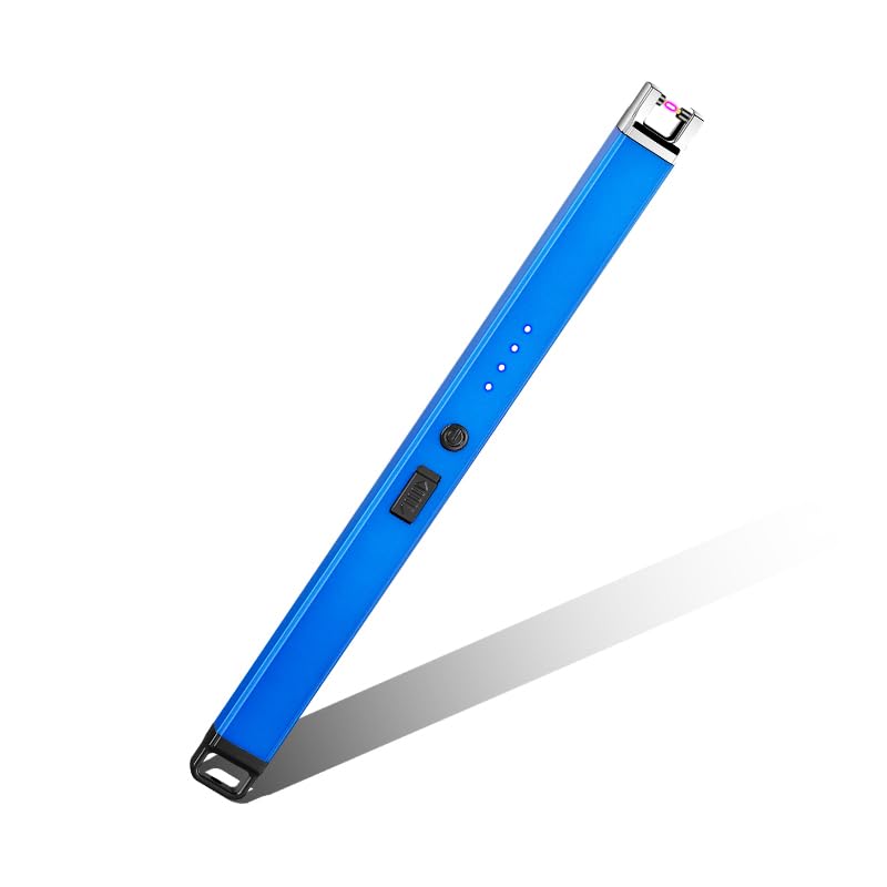 Electric Candle Lighter - Flameless Windproof USB Rechargeable - Blue