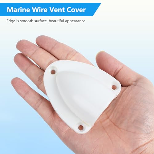 Marine Wire Cable Vent Cover - 4 Pack Clamshell 3" - White