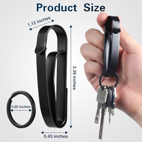 Premium Duty Belt Key Holder Clip - 2PCS Quick Release Key Keeper