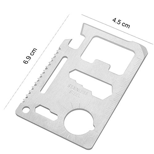 11-in-1 Multi-Tool for Men - Credit Card Size Survival Tool