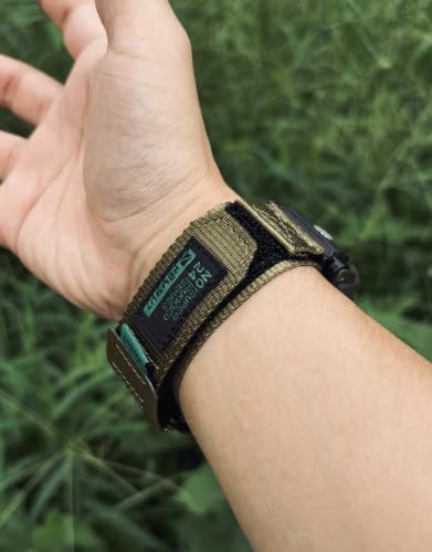 Green 22mm Quick Release Nylon Watch Band for Amazfit, Garmin & More - Large 6.6''-9.0''