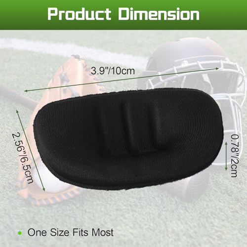 Softball Fielder's Facemask Chin Cup Replacement - 3 Pack, Black