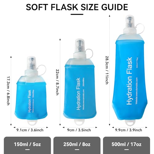 150ml Soft Flask Water Bottle - 2 Pack for Running & Hiking