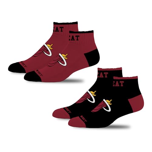 Miami Heat Kids 2-Pack Low Quarter Socks - Team Colors
