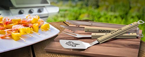 Dallas Cowboys BBQ Tool Set - Stainless Steel Grill Spatula, Tongs & Fork with Bottle Openers