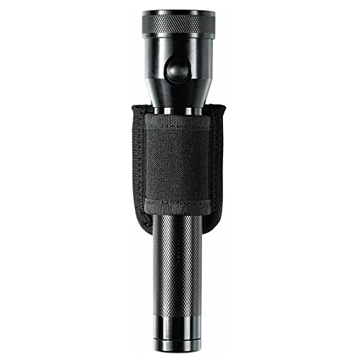 Nylon Flashlight Holder Pouch for D Cell Lights - Black