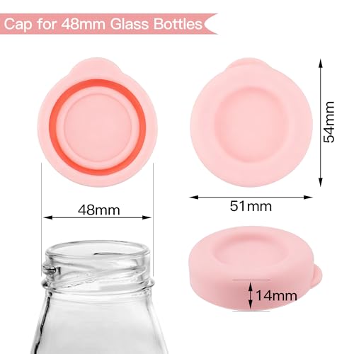 Silicone Milk Bottle Caps - 4 Pack for 48mm Jugs