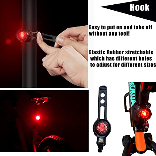 Mini LED Bicycle Tail Light Set - 2PCS with 180° Visibility - Type-1