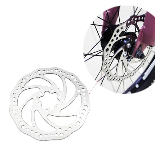 160mm Bike Disc Brake Rotor - Stainless Steel, 6 Bolts