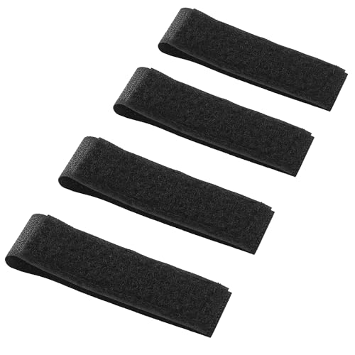 Molle Hook and Loop Panel Straps - 3" x 1" - Black (4 Pack)
