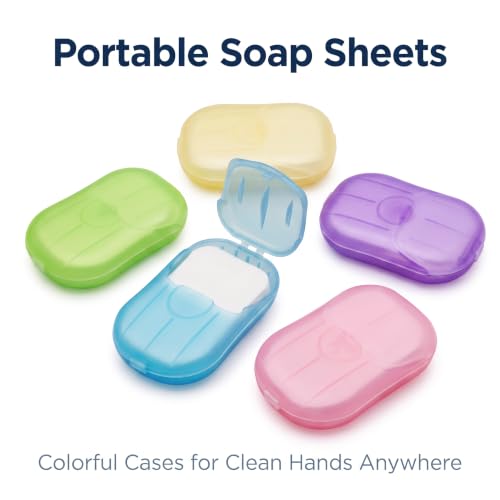 Disposable Soap Sheets - 5 Pack Portable Fragrant Hand Soap for Travel