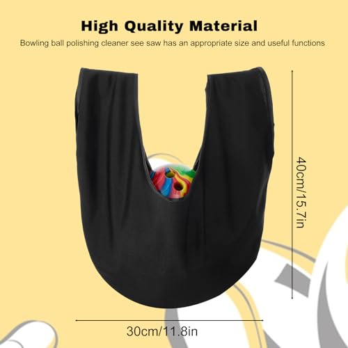 Bowling Ball Polisher Bag with Seesaw Cleaning Motion - Black