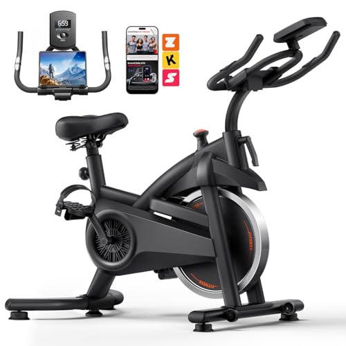 Stationary Exercise Bike with Adjustable Resistance & Silent Drive