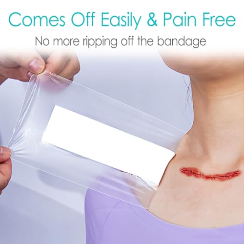 Hola Health Waterproof Shower Protector Bandage 4x6 Inch Pack of 14 for Thyroidectomy Recovery