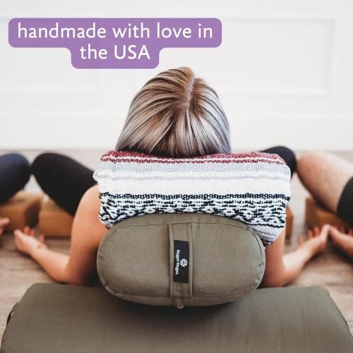 Yoga Bolster - Firm Supportive Handmade Blue