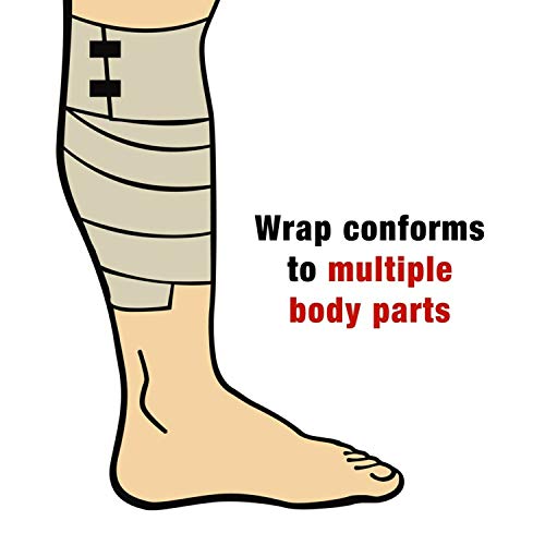 2-Inch Elastic Compression Bandage with Clips - Beige Support Wrap