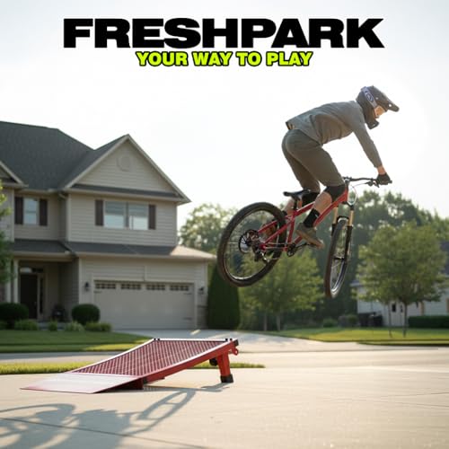Portable Bike Jump Ramp – Steel Kicker Ramp for BMX, MTB, RC Cars