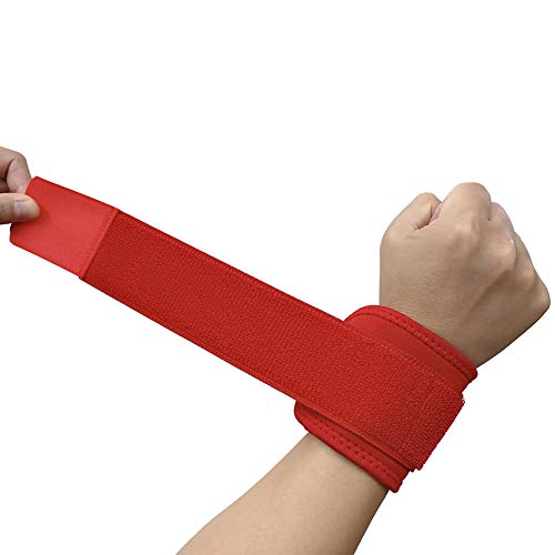 Adjustable Compression Workout Wristbands - Red (2 Pack)