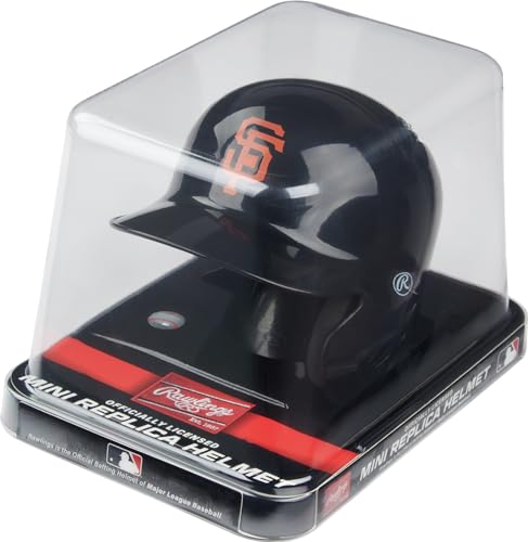 San Francisco Giants Mini Replica Baseball Helmet with Display Stand