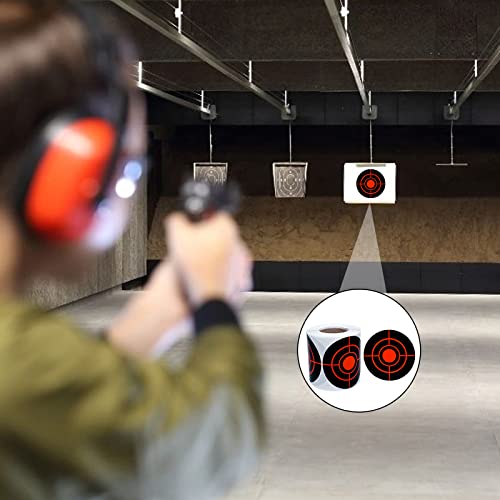 200 Self-Adhesive 3-Inch Shooting Target Stickers - Red Bullseye
