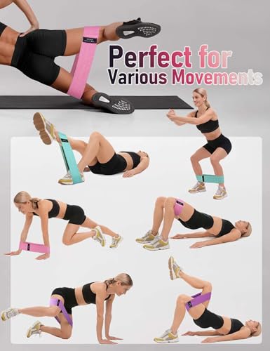Resistance Bands Set for Hip and Leg Workouts - 3 Levels
