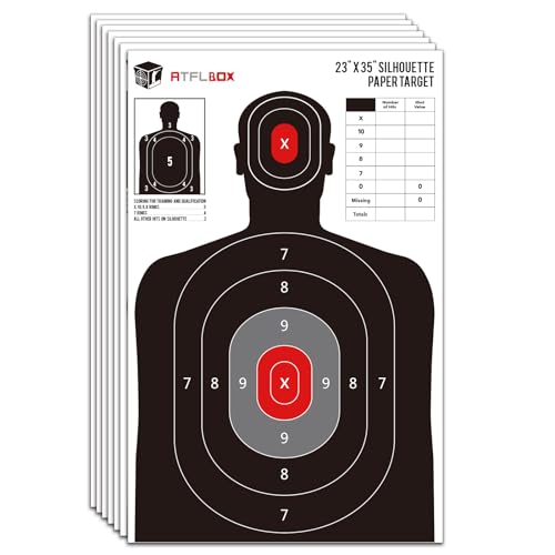 10 Pack Silhouette Paper Targets - 23x35 Inch for Shooting