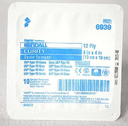 Sterile 12-Ply Gauze Sponges - 4" x 4" (Tray of 10)