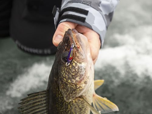 Tungsten Slim Spoon Ice Fishing Lure - 1/8 Oz - Gold Perch