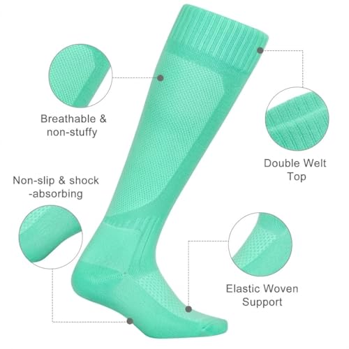 Baseball Socks and Belt Combo - Mint Green, Small Size