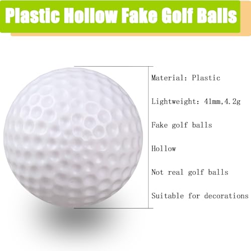 KOFULL Plastic Golf Balls Practice, 24/50/100 Pack Hollow Fake Indoor