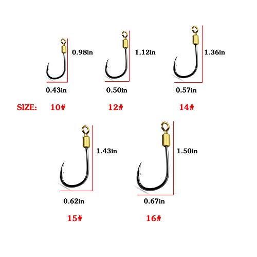 Fishing Rig with 5 Hooks - 7 Strands Nylon Coated Leader