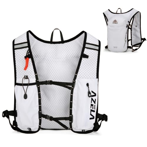 Lightweight Hydration Pack Backpack Vest - 1.5L & 2L Bladder - White