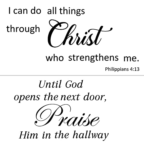 Inspirational Bible Verse Wall Decals - 3 Sheets of Quotes