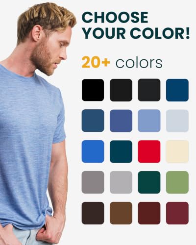 Men's Merino Wool Base Layer T-Shirt - Olive Grove Large by Merino.tech