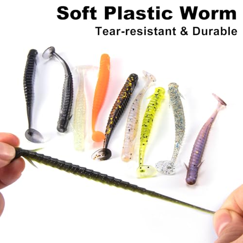 3'' Soft Plastic Swimbait Fishing Lure - 10 Pack - Pearl