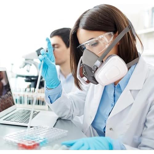 Reusable Half Face Cover - 6200 Half Respir¬Ñtor Face Cover£¬for Paint, Dust and Formaldehyde, Sanding, Polishing,Spraying,Against Dust,Chemicals(3pcs)