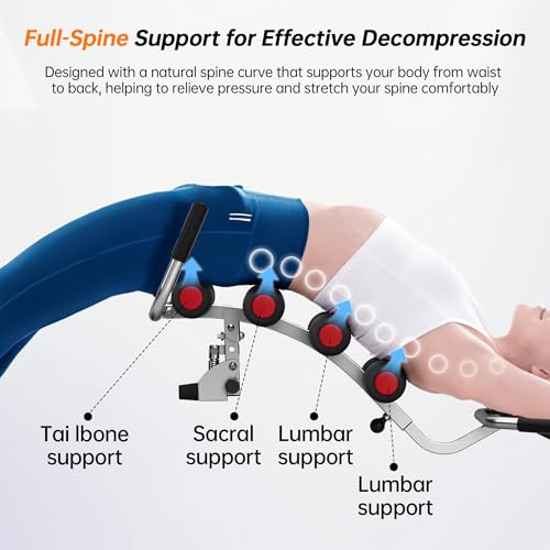 Inversion Table for Back Pain Relief - 350lbs Capacity - Gray & Black