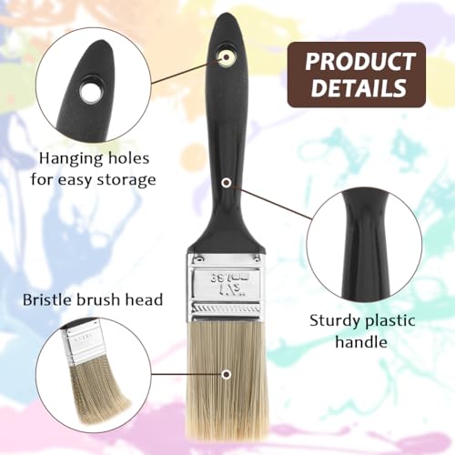 Small Paint Brush, 5pcs Trim Painting Tool, Touch Up Paint Brushes for Walls, Edge Painting Tool, Round Paint Brush for House Wall Corners Edges, Trim Paint Brushes