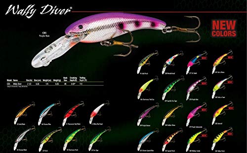 Wally Diver Fishing Lure - 3 1/8", 1/2 oz - Perch