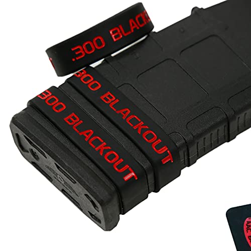 Aolamegs 12-Pack Black-Red Magazine Marking Bands for Identification