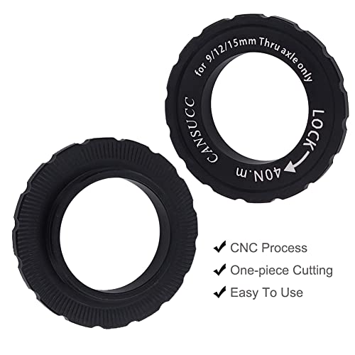 Bicycle Center Lock Adapter - Aluminum Alloy Disc Brake Hub Spacer - Black