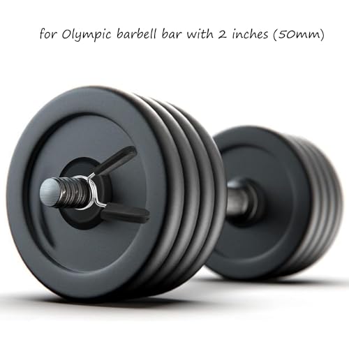 2-Inch Olympic Barbell Collars - Professional Weightlifting Spring Clamps
