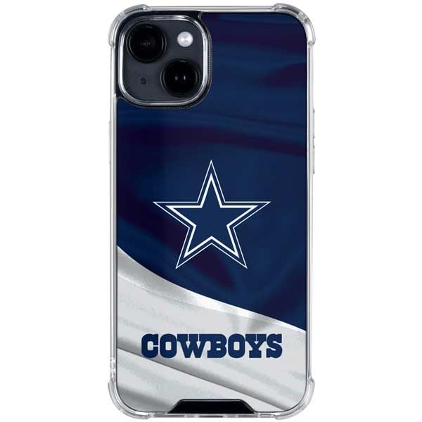 Clear iPhone 14 Phone Case with Dallas Cowboys Design