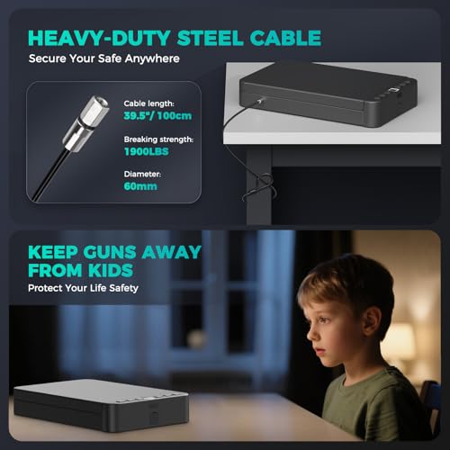 Biometric Gun Safe for Handgun - Quick Access Portable Safe BOX-3