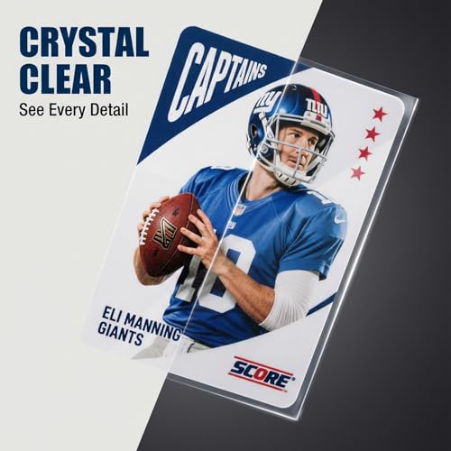 200PCS Clear Trading Card Sleeves - Durable Soft Plastic Protectors