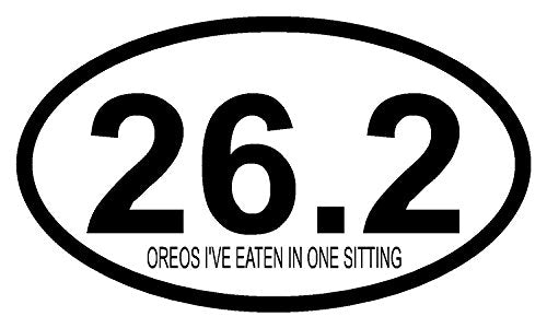 Marathon Runner Vinyl Decal - 3" x 5" Bumper Sticker